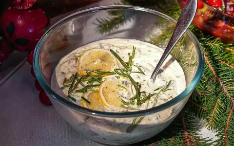 Krämig senapssill med citron och dill, perfekt för julbordet. Ett enkelt senapssill recept att lyckas med.