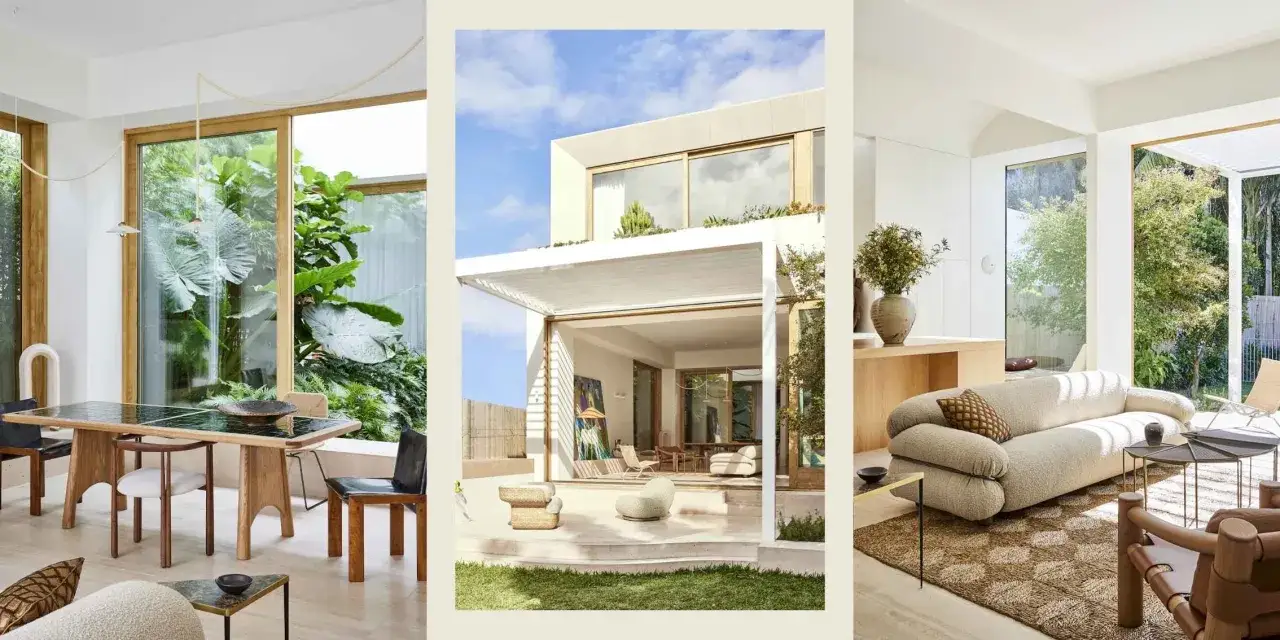 Inspireras att designa ditt rum med moderna möbler, grönska och ljusa ytor. En villa med uteplats och inomhusmiljöer.