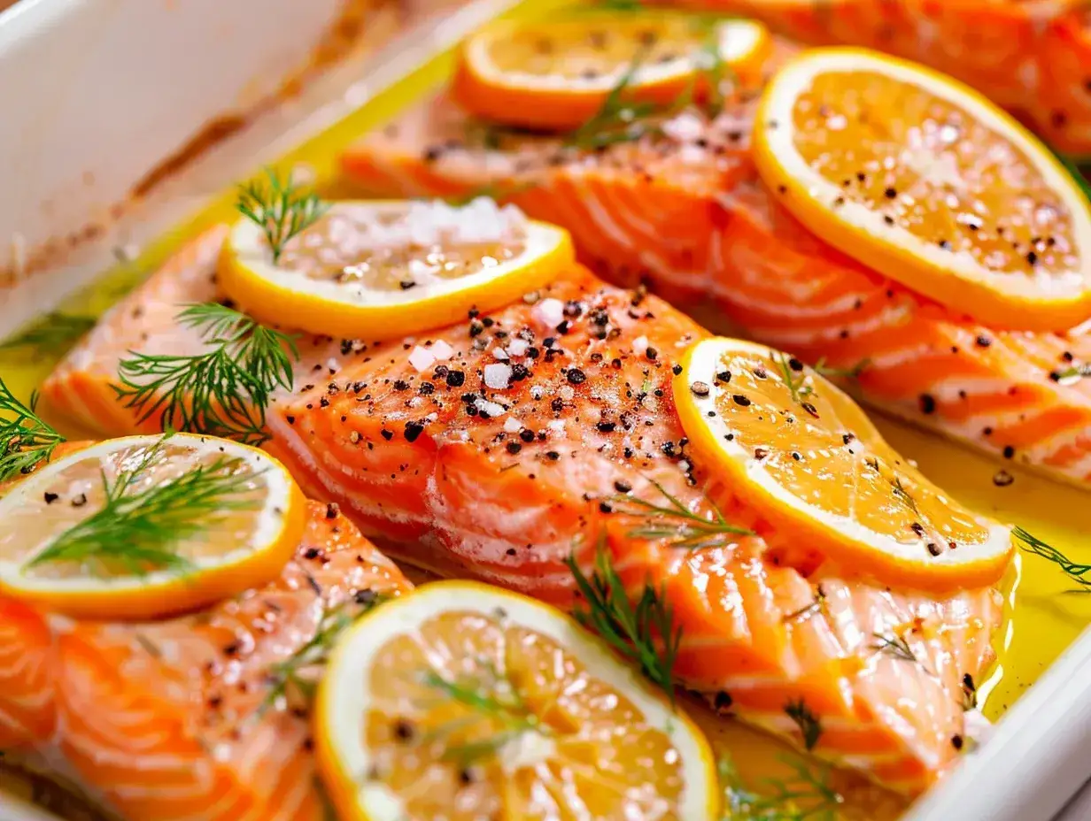 Saftig lax i airfryer, kryddad med dill, citron och apelsin. Perfekt för en snabb och hälsosam måltid.